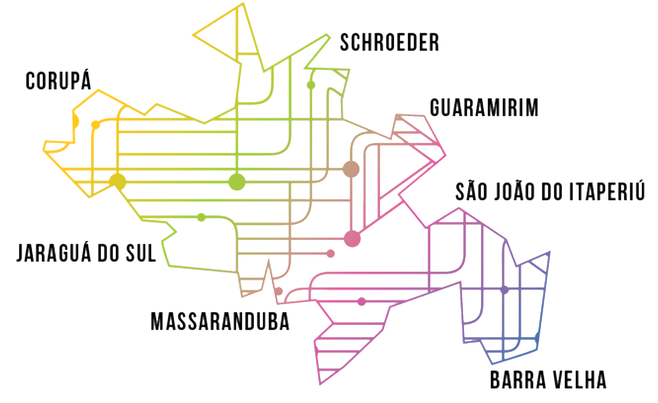 Mapa cidades integrantes Pact